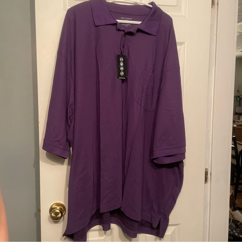 Britches purple active polo